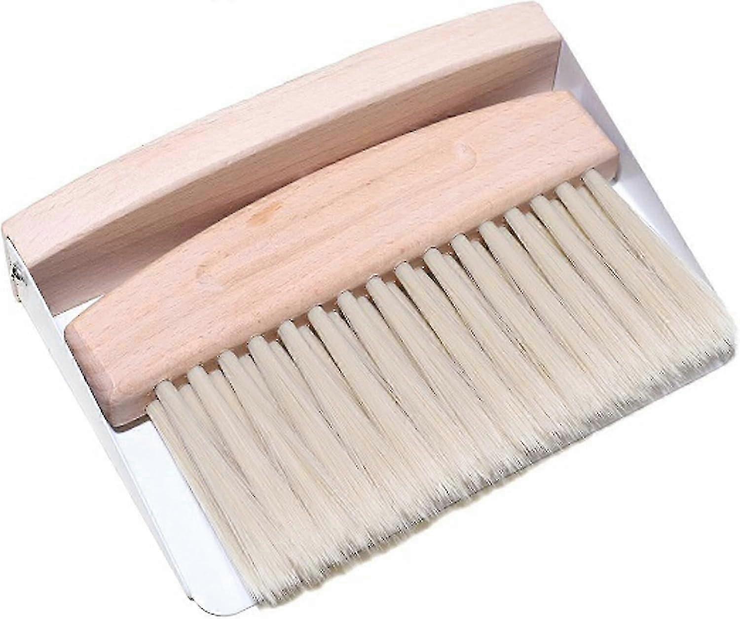 Dustpan Brush Set, Table Broom, Mini Dustpan Brush, Mini Dustpan Brush, Hand Broom with Dustpan (White)