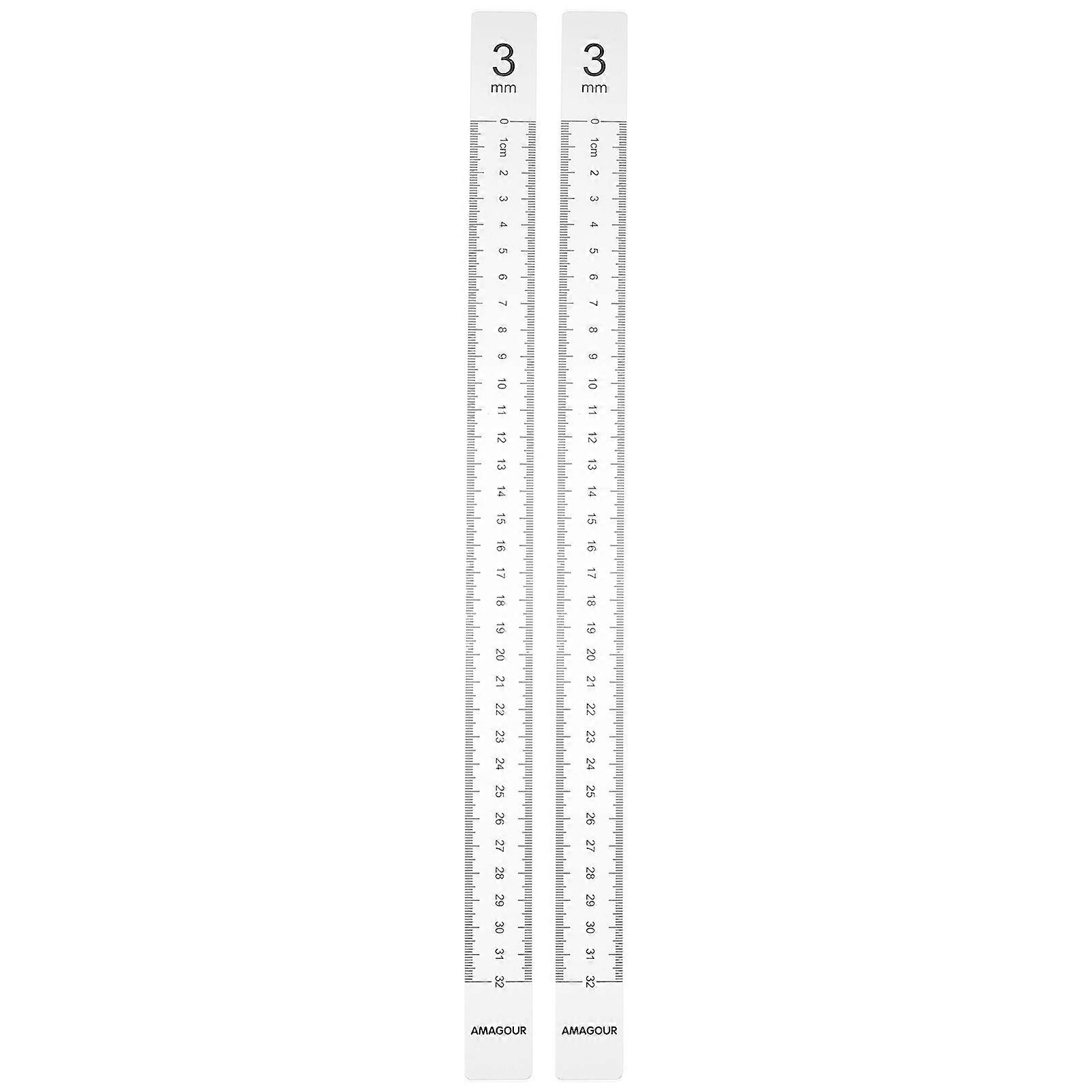 Rolling Pin Guide Pairs For Baking Occasion In Silver Acrylic Material Measuring Dough Thickness