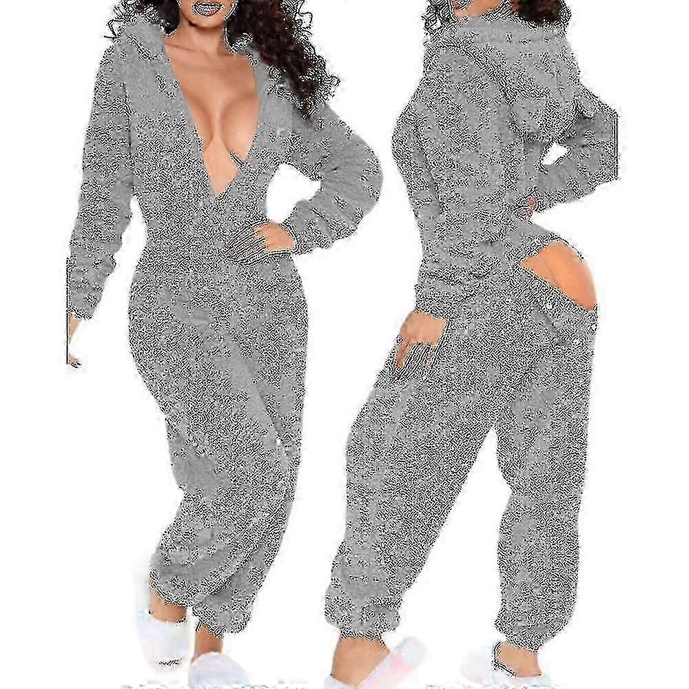 Onesie pyjamas lang varm børstet body 2025