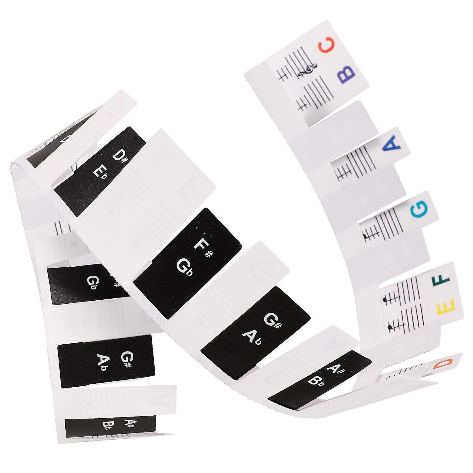 Piano Keyboard Note Stickers for Beginners 6Pcs PVC Material Set
