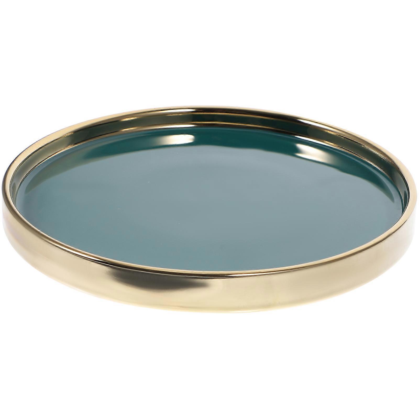 9 Inch Round Ceramic Cake Display Tray For Birthdays Multi Color 1Pack