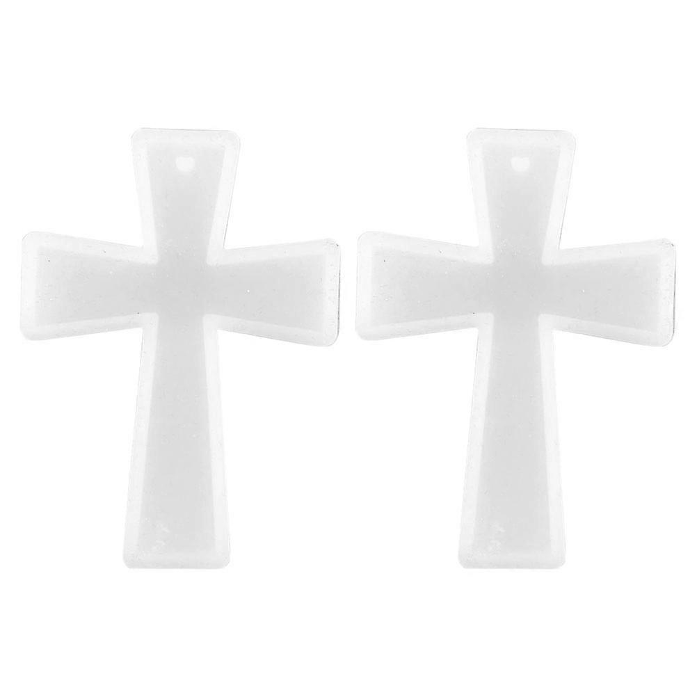 DIY Silicone Mold Cross Shape for Crafts 8Pcs Cross Keychain Mold