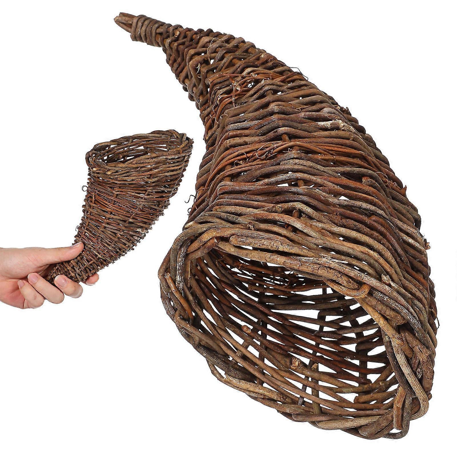 Creative Storage Basket Rattan Basket for Sundries 2Pcs Set