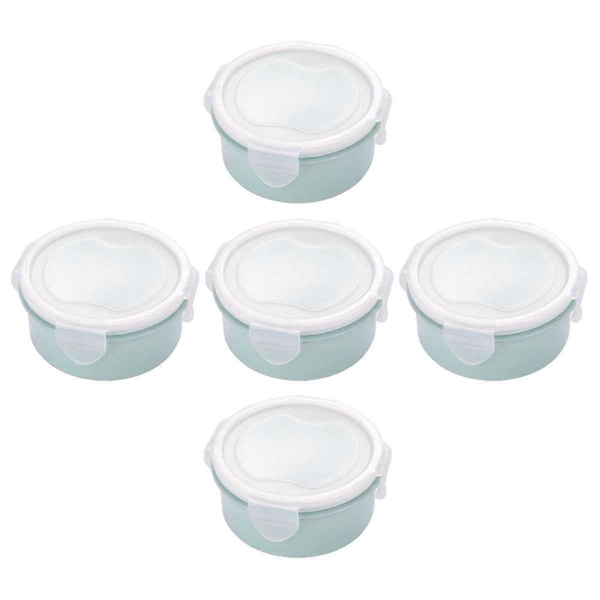 Airtight Containers For Food Food Storage Containers Stock Containers Round Shape 4.3×4.3×2in 5Pcs