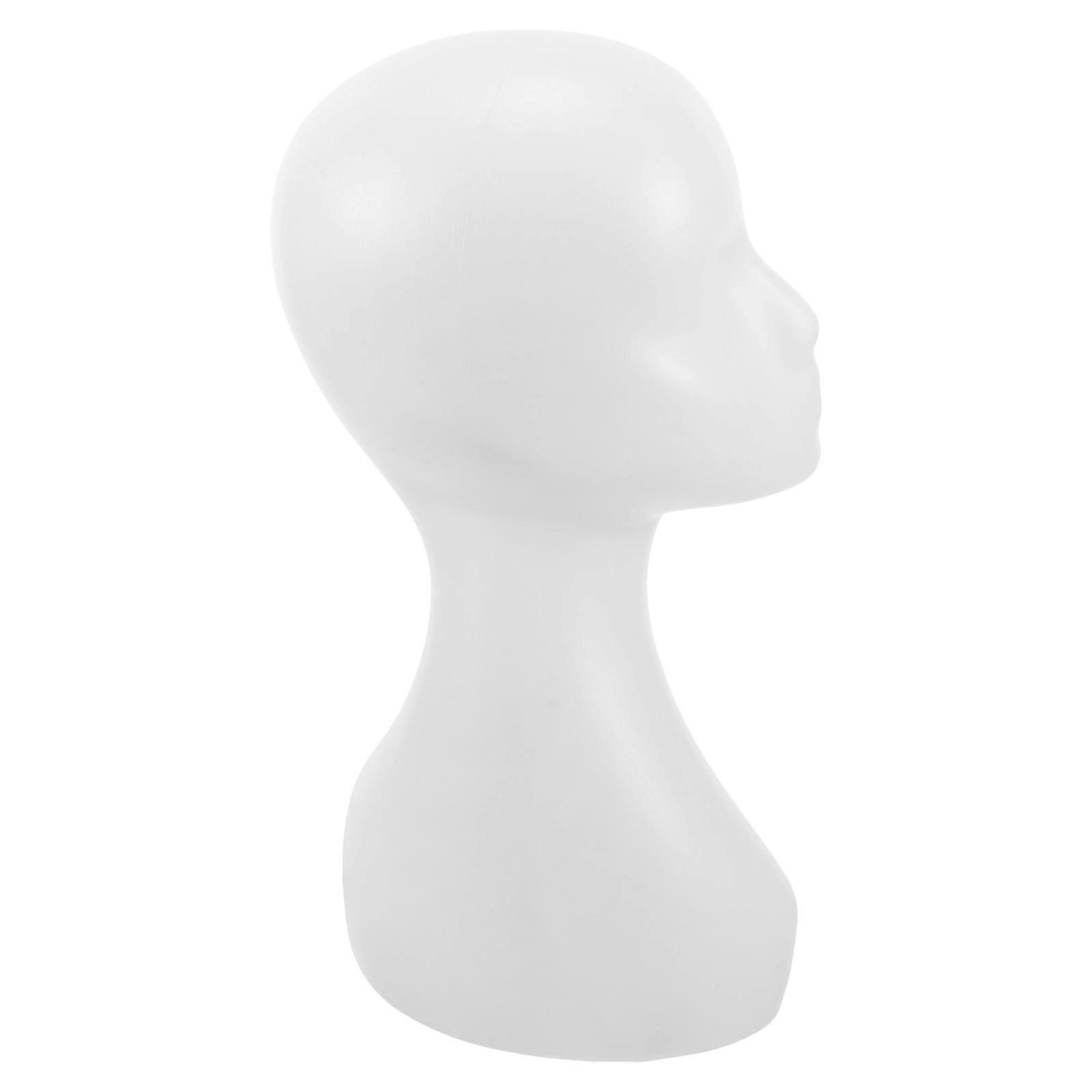 Versatile Female Head Model for Hat Display Using Polyethylene Material in Classic White Color 1Pack