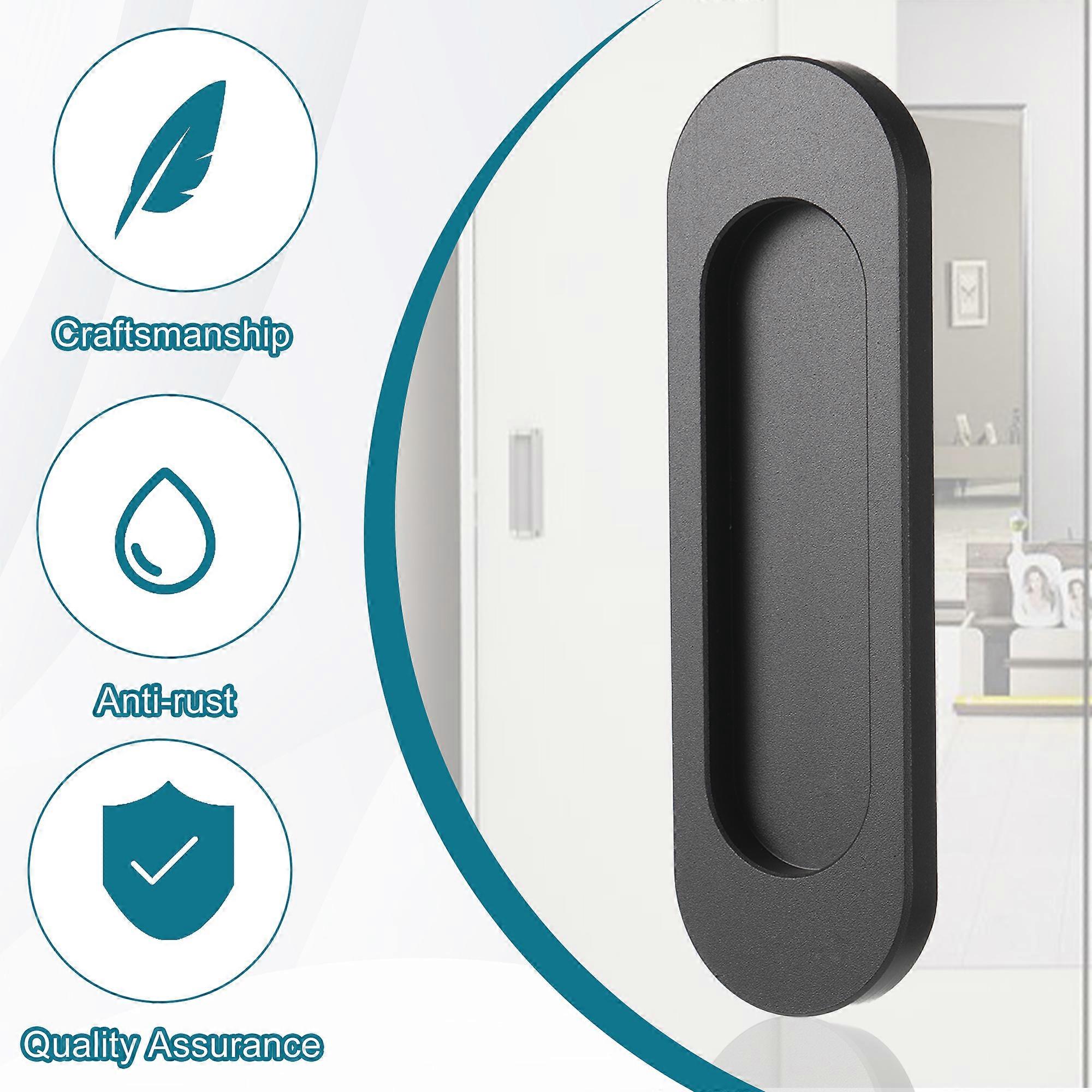 2pieces Exquisite Craft Sliding Door Handle Durable And Rustproof Classic Invisible Handle For Door