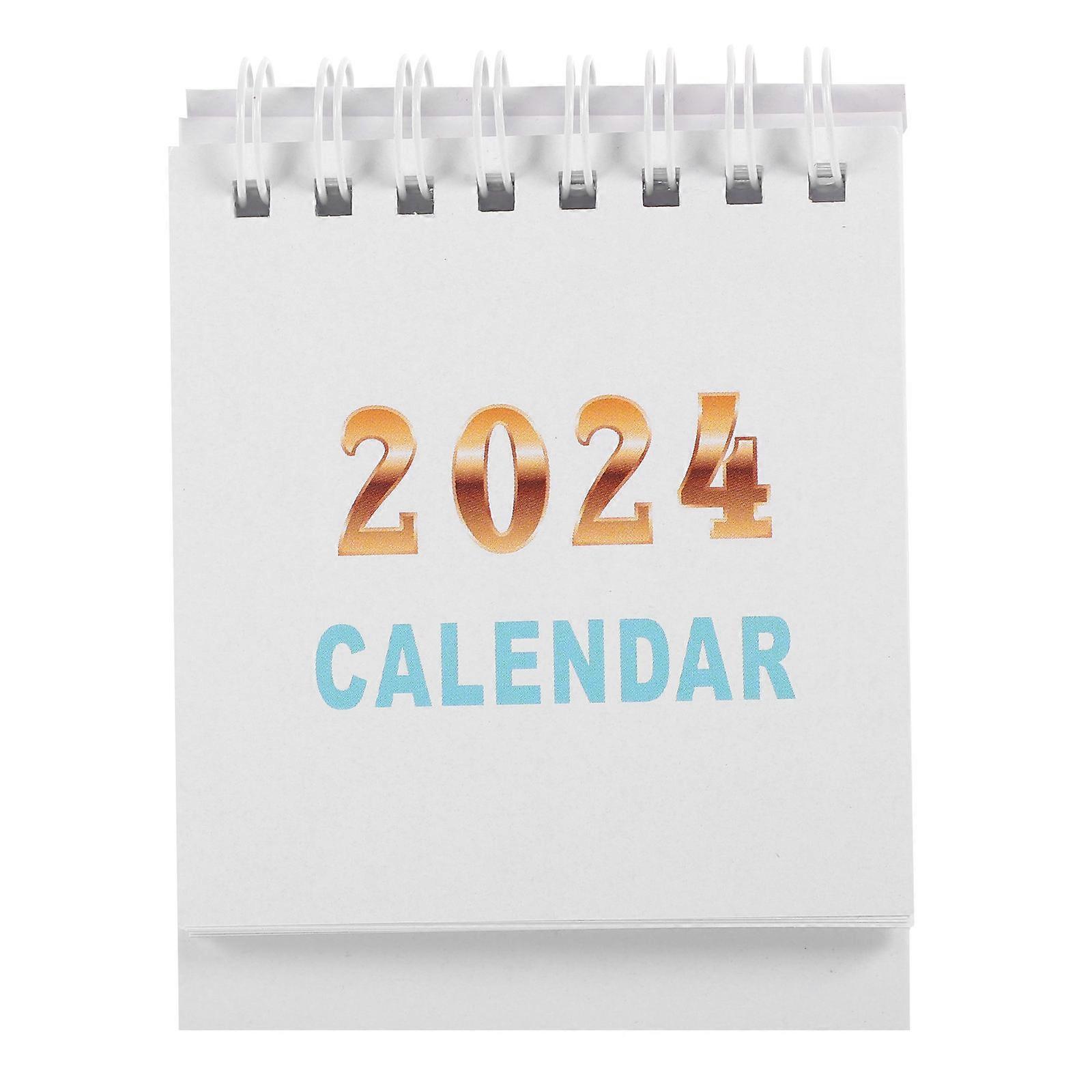 Calendar 2024 3Pcs White Minimalist Style Ideal For Classroom Use 10X7.5CM Decoration