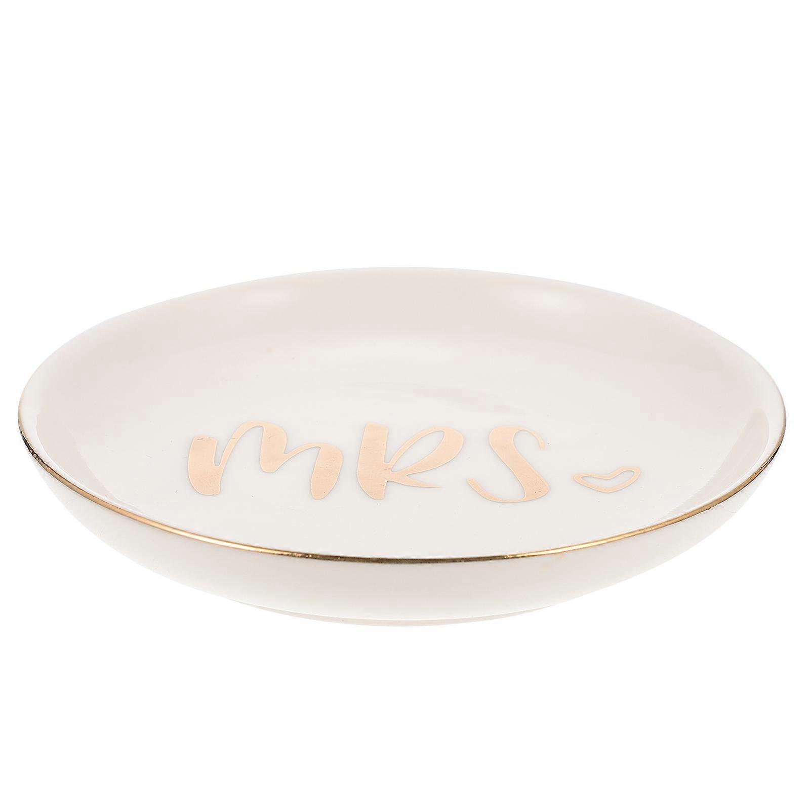 2Pcs Jewelry Storage Holder Ceramic Plate for Storage Use