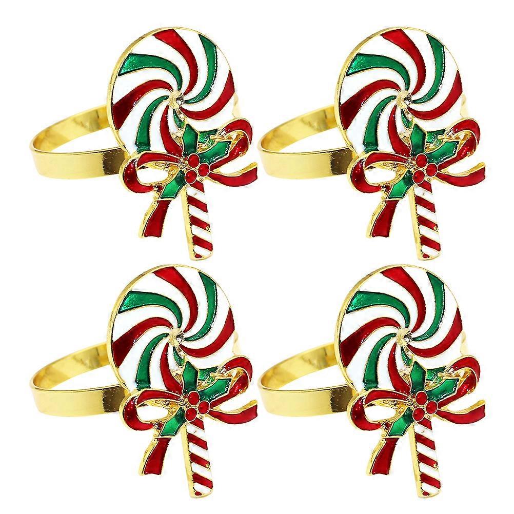 Lollipop Shaped Napkin Rings 20 Pcs Alloy Napkin Ring Holders Table Decoration For Christmas Party