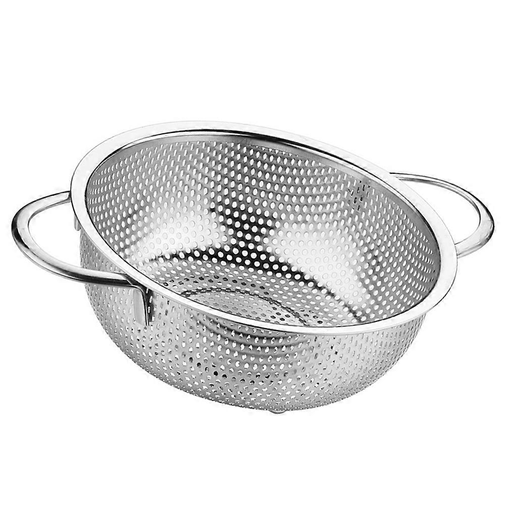 Double Handles Strainer Colander For Fried Food Kitchen Utensil 25.8Cm Filtering 1Set