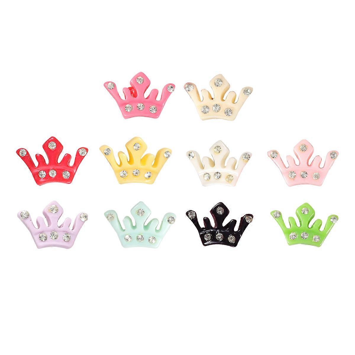 Crown Accessories Resin Flatback Pendants for 60Pcs DIY Craft Projects