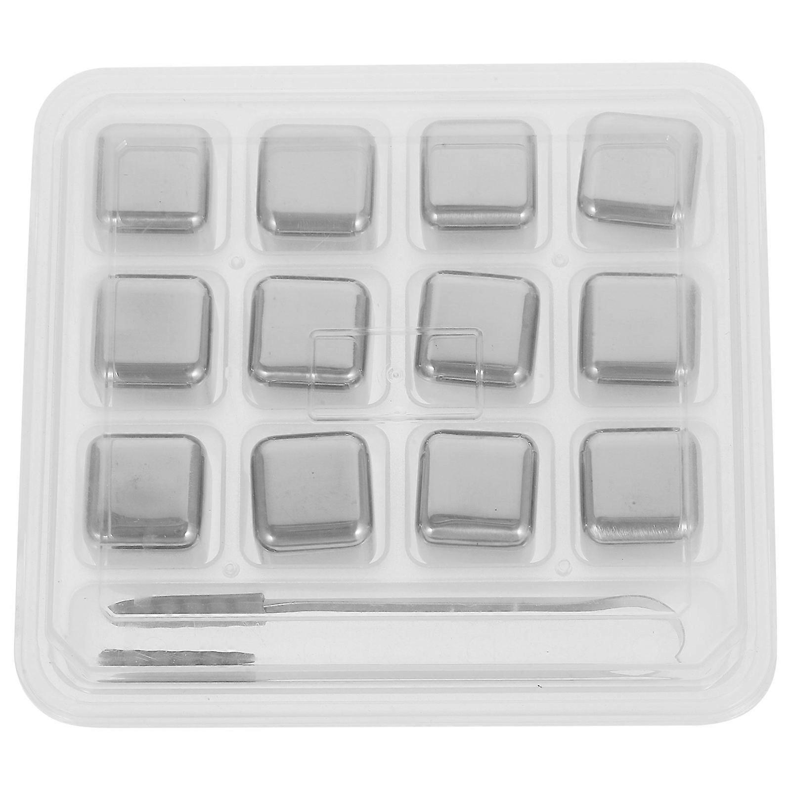 Stainless Steel Whiskey Stones Set Of 2 Reusable Ice Cubes For Cooling Drinks In Home Use Bars And Restaurants 304 Stainless Steel Materials 2 Sets