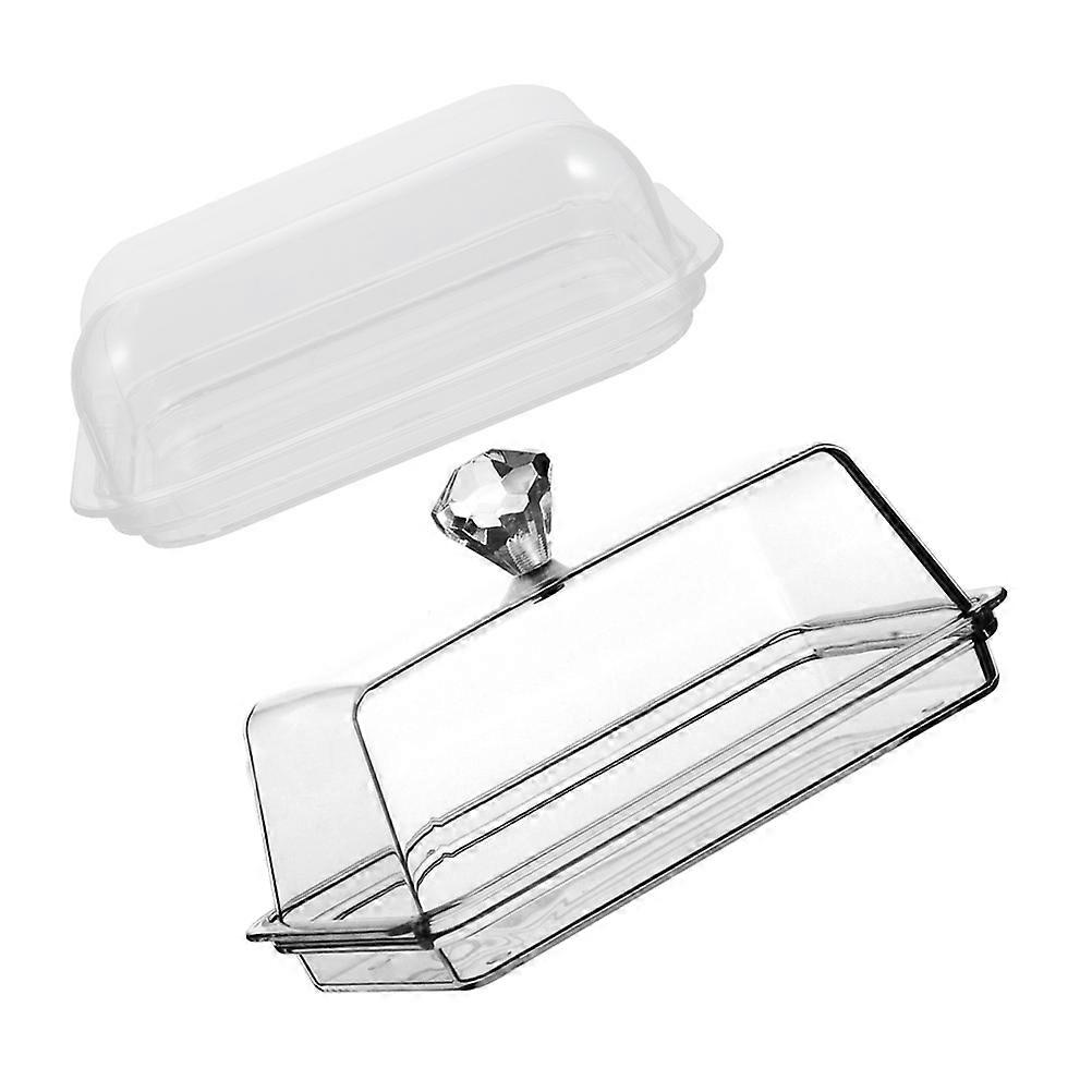 Household Butter Tray Transparent Butter Holder for 4Pcs Acrylic