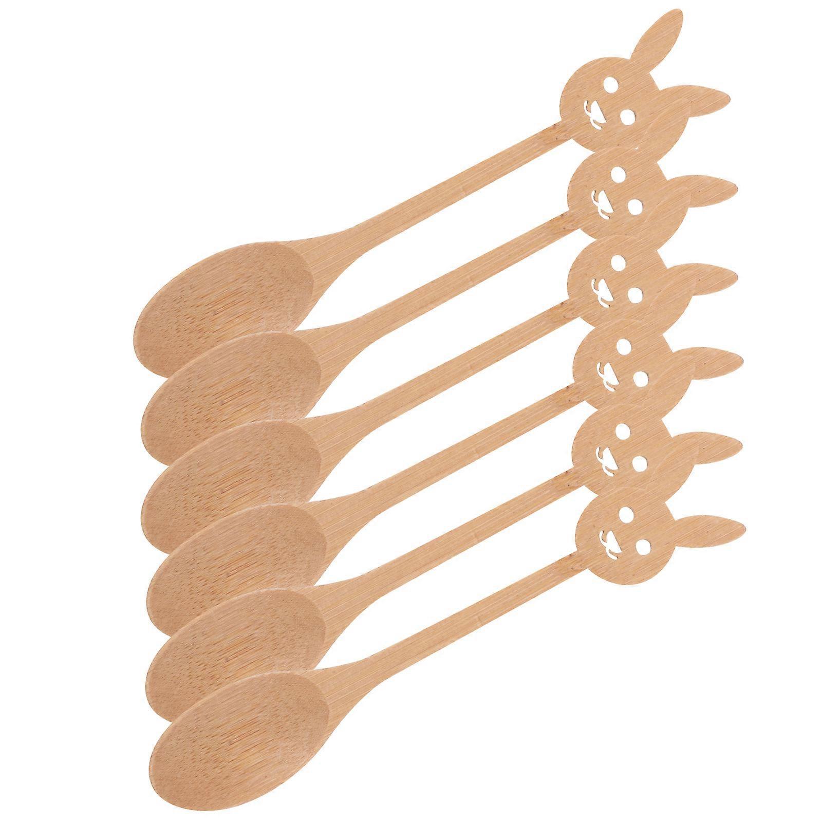 Kids Bamboo 6Pcs Light Brown Versatile Usage for Kitchen Use