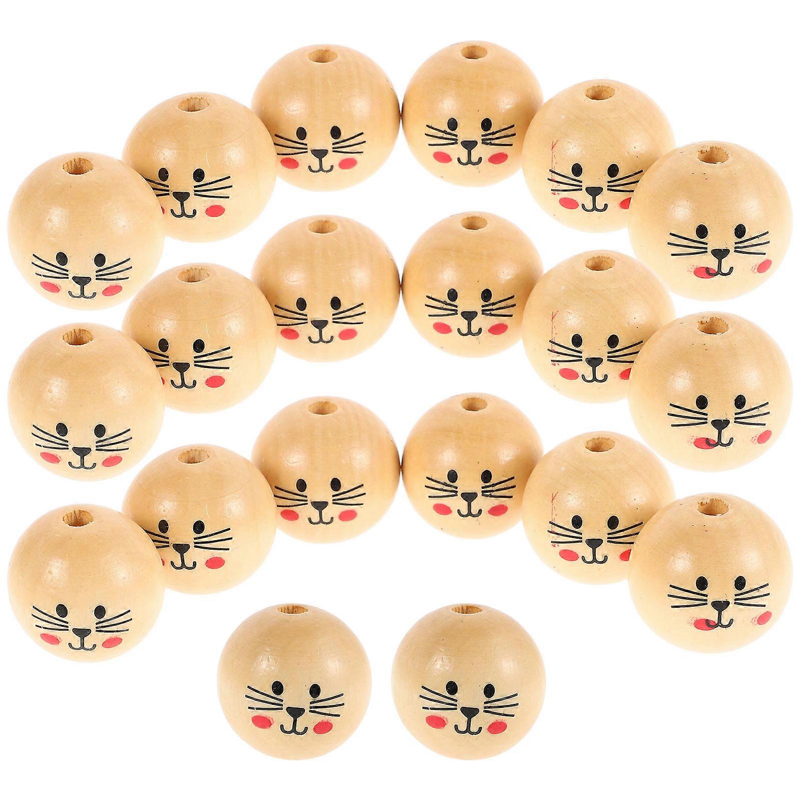 Cute 60 Pcs Round Wood Beads Crafted For Jewelry And Garland Making Perfect Size For Art Projects In Khaki Color