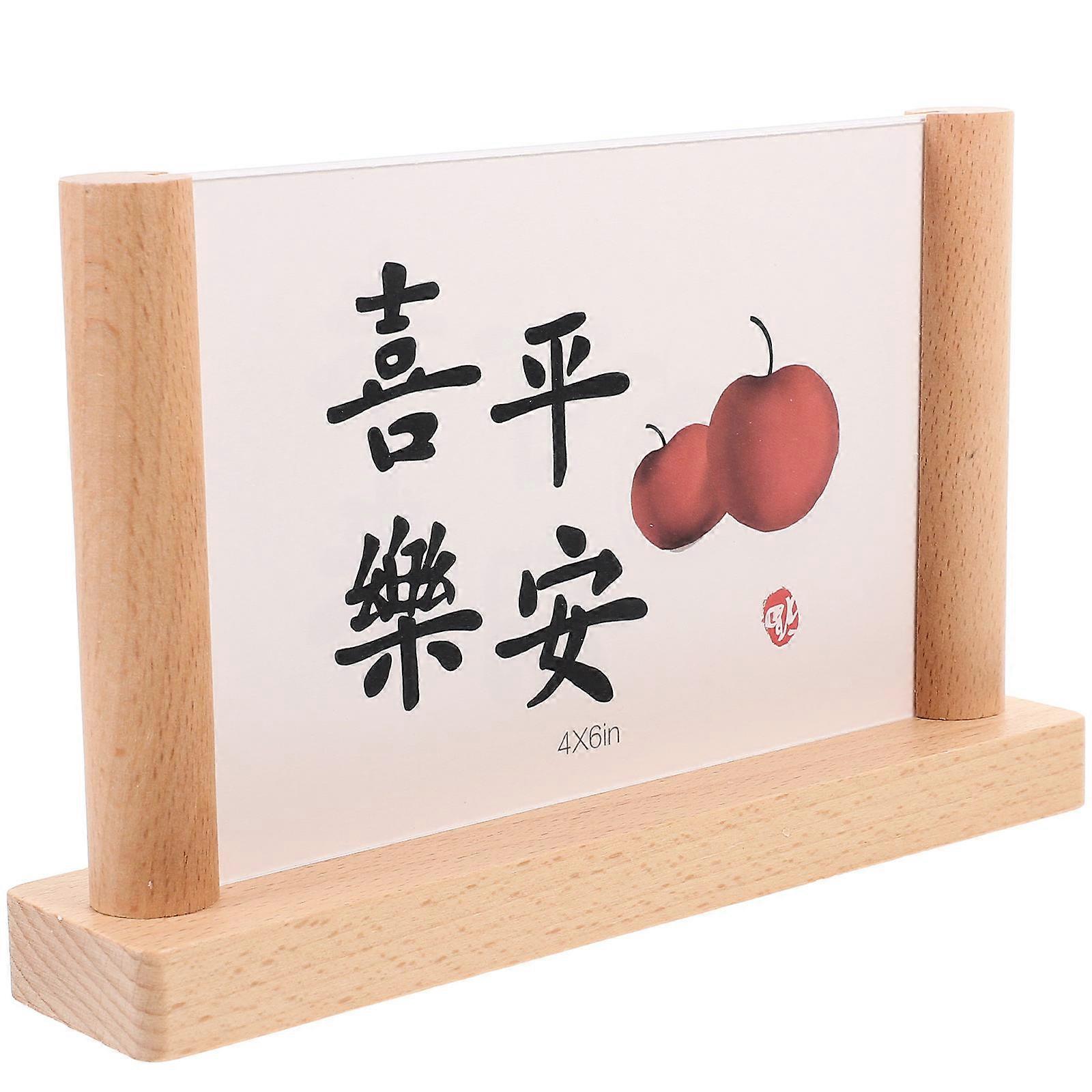 Rectangular Label Showing Stand For Trade Shows Elegant Rustic Style Safe Touch Material 1Pcs