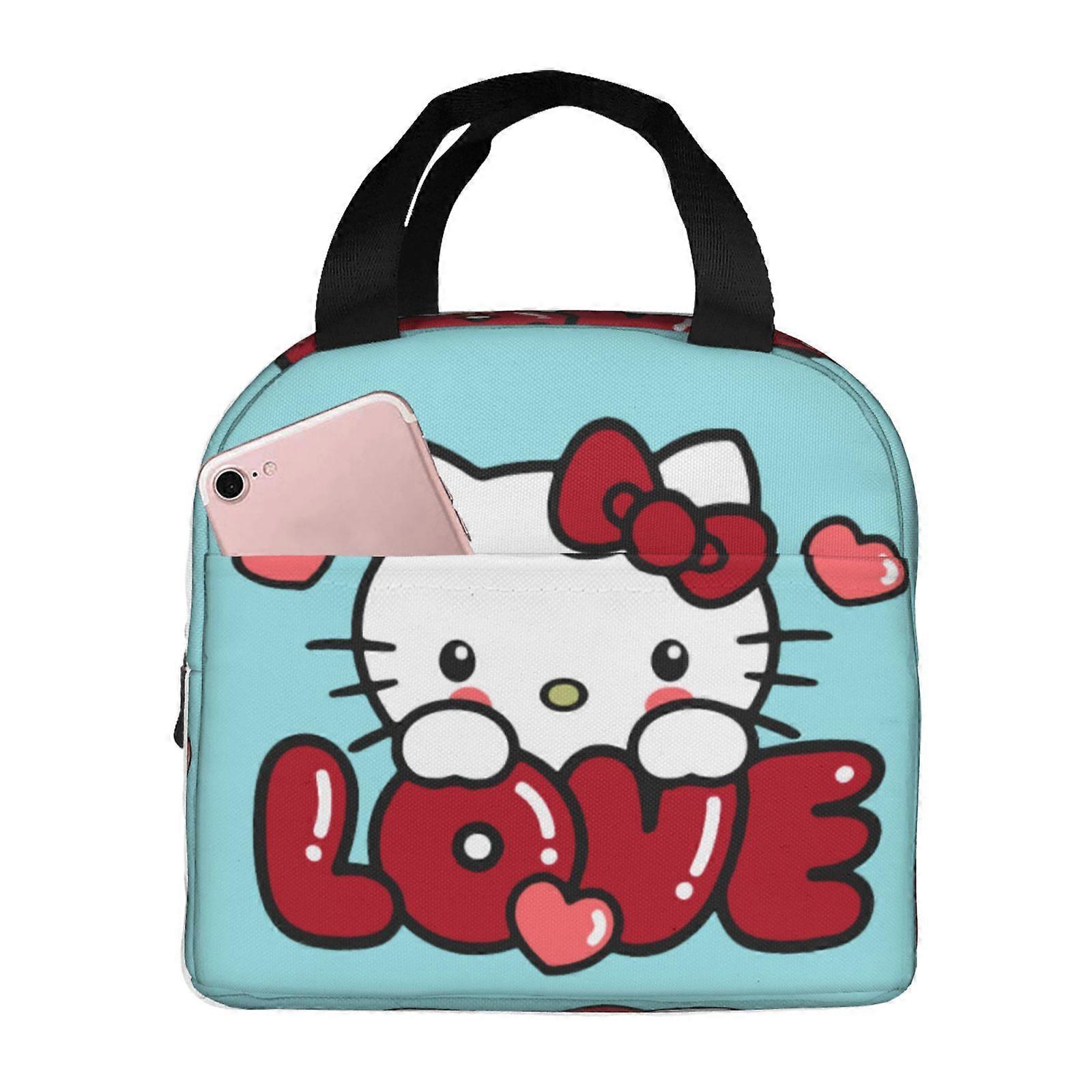 Hello Kitty Lunch Bag With Zipper Waterproof And Reusable Reusable Cooler Tote Lunch Box For Women Men Office/Picnic/Work-STyle 4