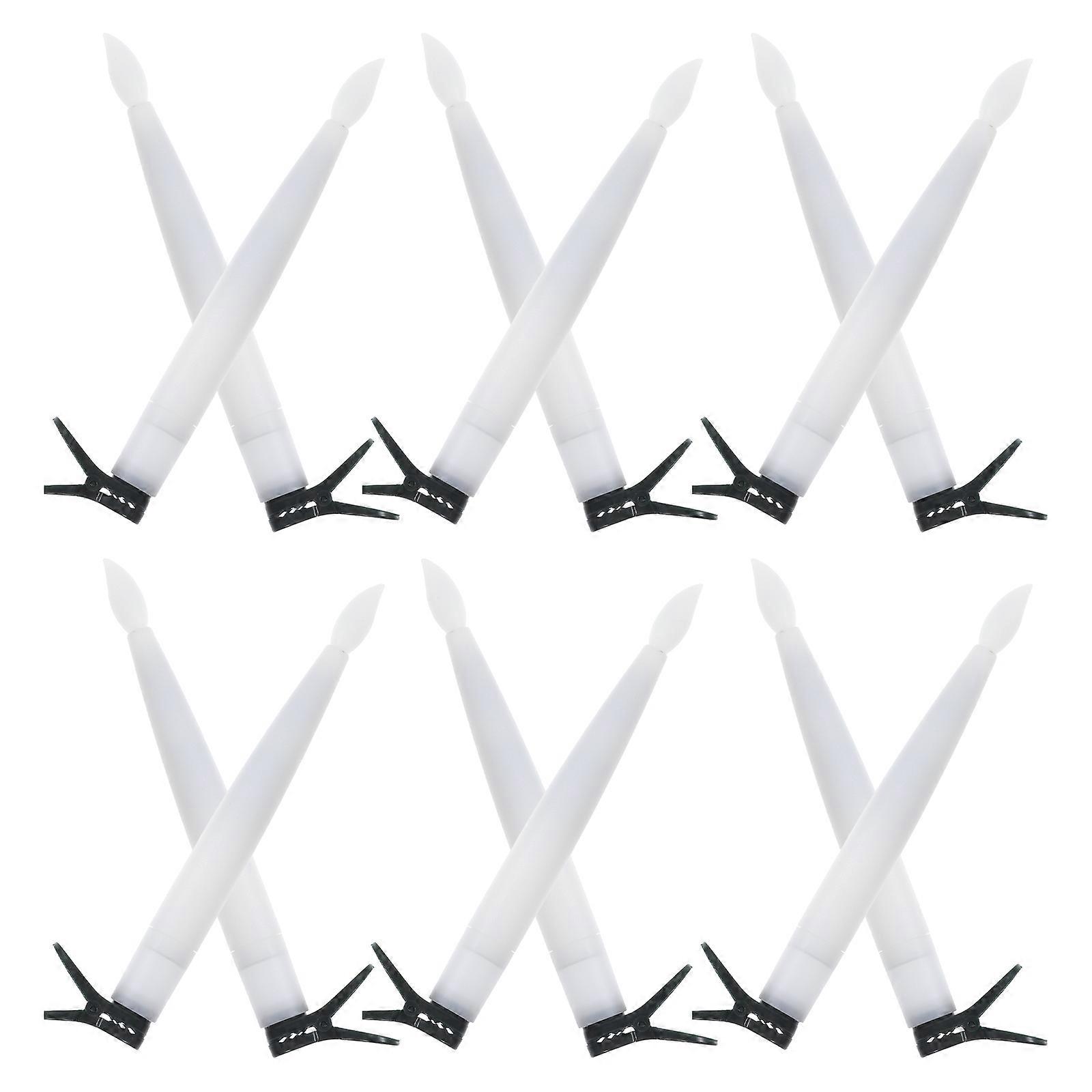 LED Flameless Taper Candles 12 Sets Clip On Candles for Tree Christmas Occasions Cozy Atmosphere Decorative