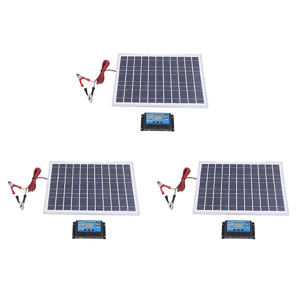 30W 12V Solar Panel Battery Charger+40A Controller for RV Car Boat