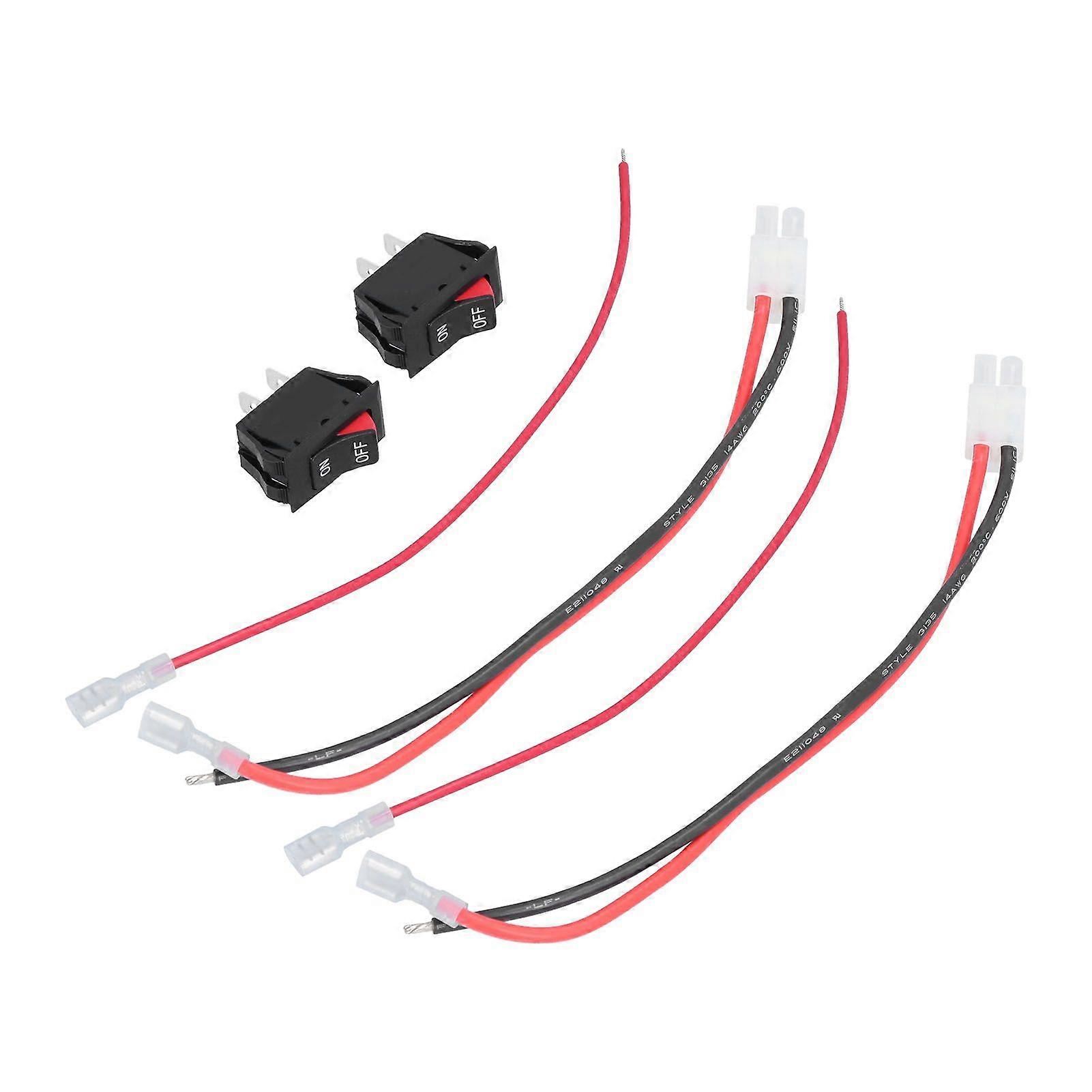 2Pcs For Tamiya Style Connector with Mini Rocker Switch Sturdy Durable Safe Efficient Battery Charge Lead Adapter Cable