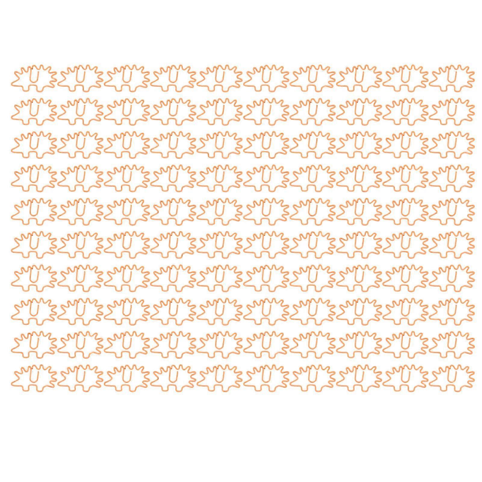 100pcs Paper Clips Portable Mini Cute Hedgehog Shape Rustproof Electroplated Metal Paper Clips For File Classification