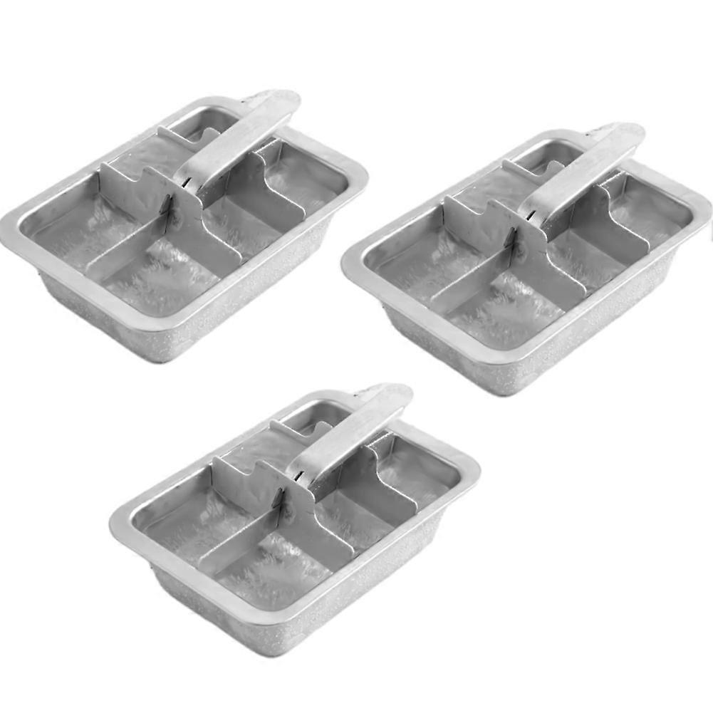 3 Packs 6-Slot IceCube Tray with Easy Release Handle Stainless Steel IceCube Tray for Making Various IceCubes