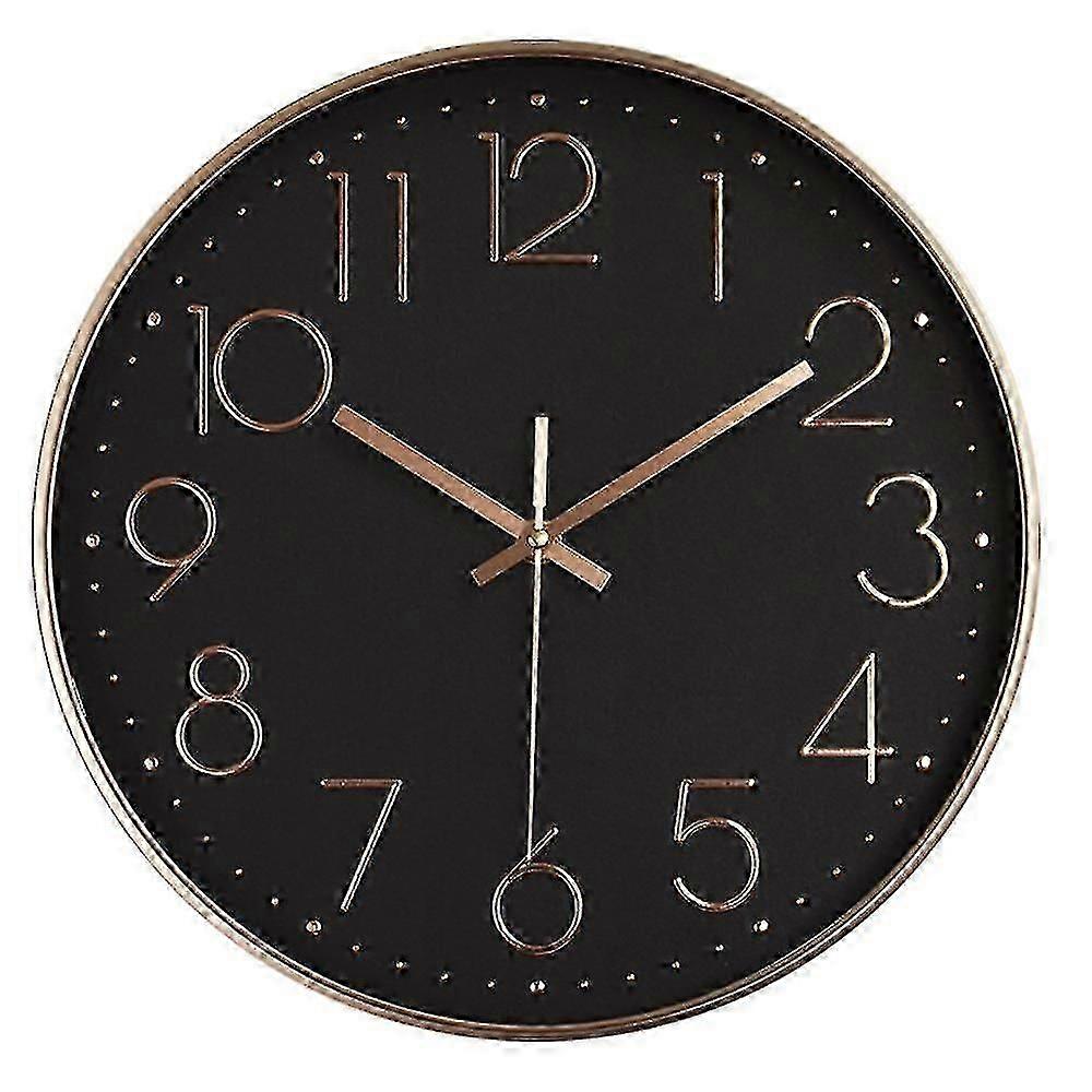 Wall Clock Silent Non Ticking Quality Quartz, Round Easy To Read