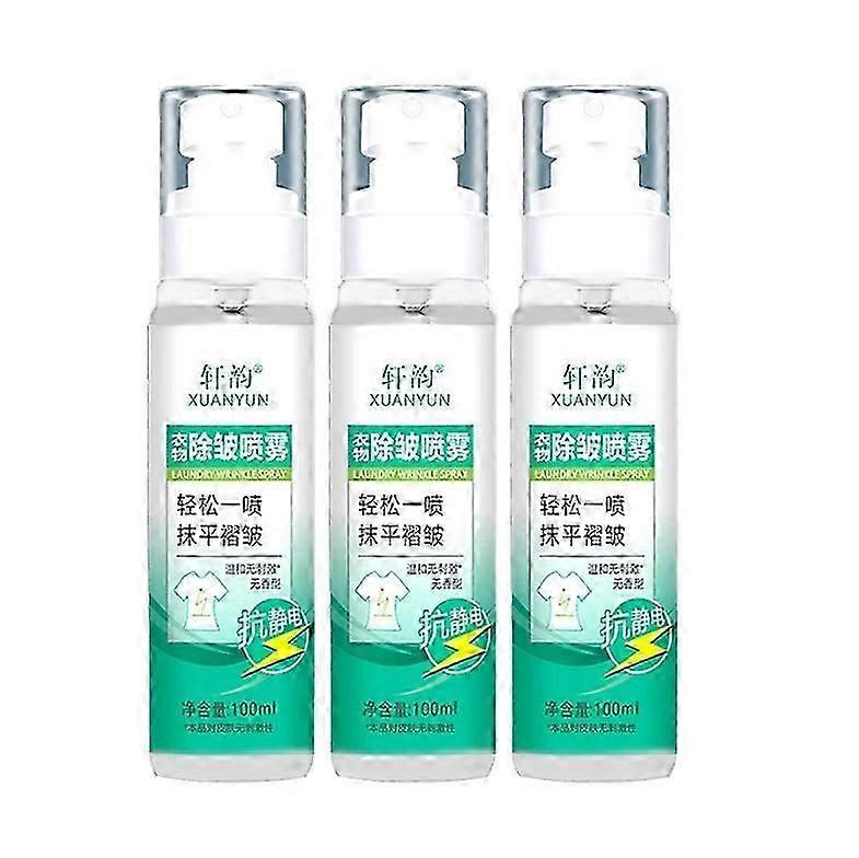 1-3x Wrinkle Release Spray, Natural Liquid All-purpose Clothes Fabric Static Removing Spray 100ml