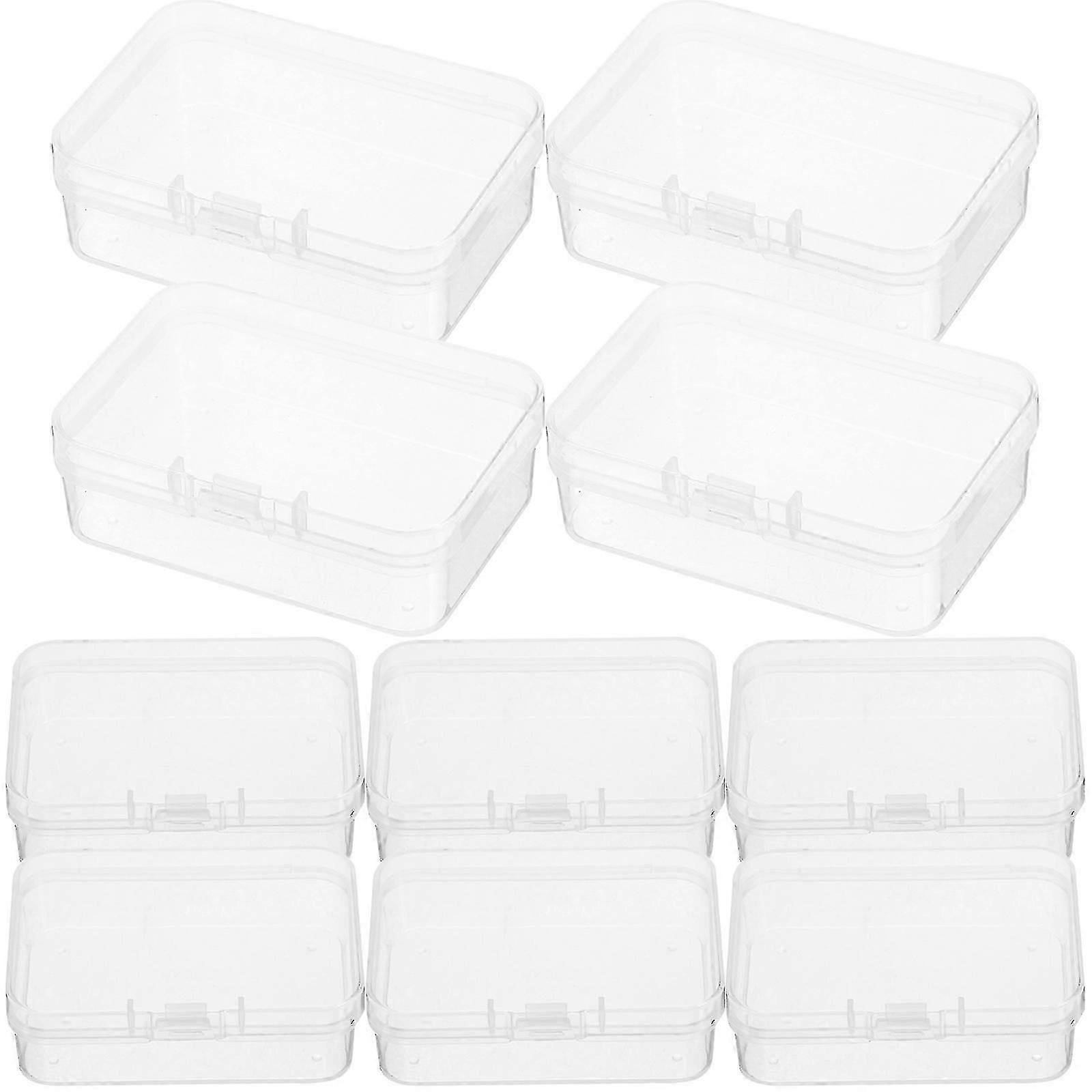 10pcs Small Clear Plastic Beads Storage Containers Box Transparent Boxes