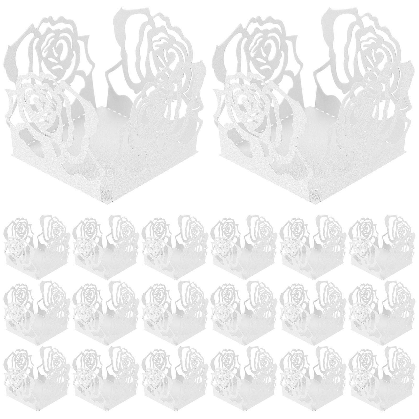 Paper Truffle Wrappers Hollow Design for Storage Use 150Pcs