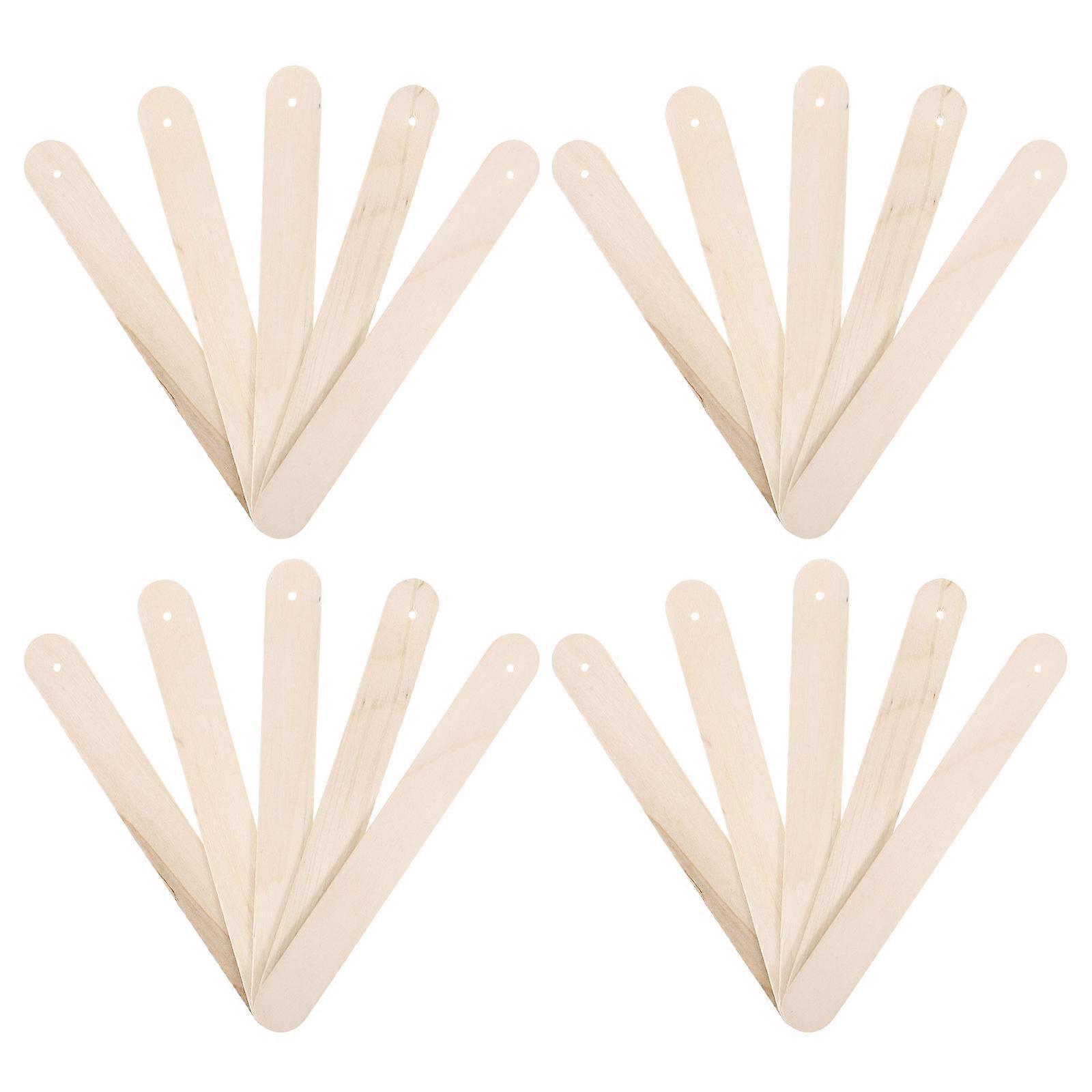 300 Pcs Wooden Sticks Blank DIY Supplies For Ice Cream Makers Light Brown Ideal For Craft Projects