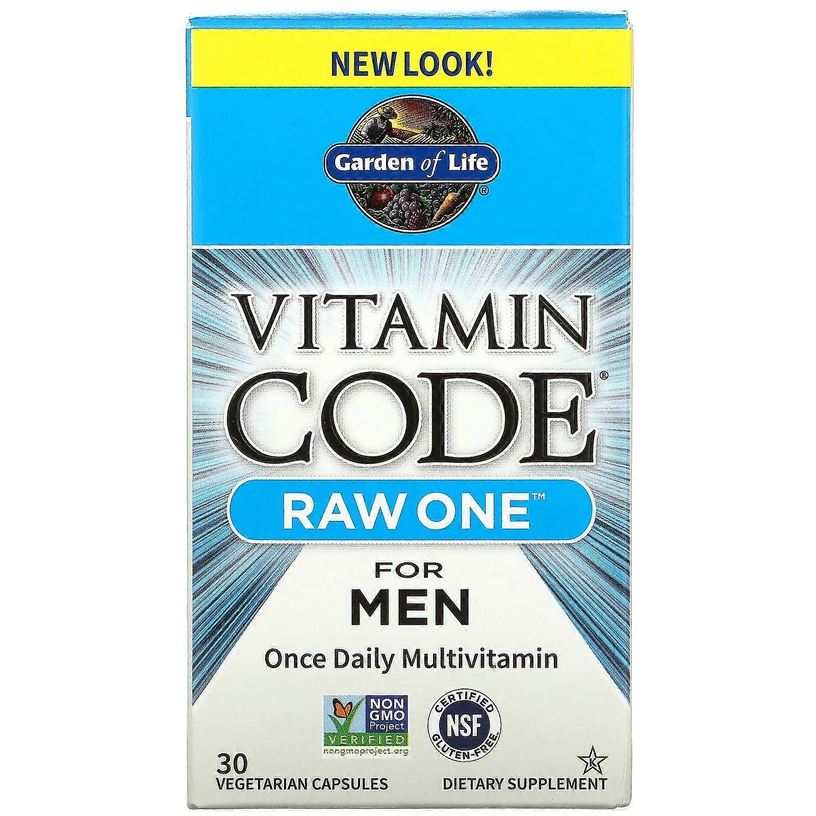 Vitamin Code, Raw One For Men Once Daily Multivitamin, 30 Vegetarian Capsules