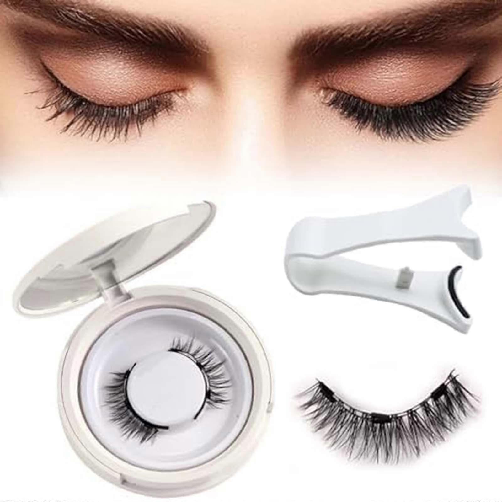 Eyelashes Lashes Eyelashes With Applicator Reusable Look Lashes  A