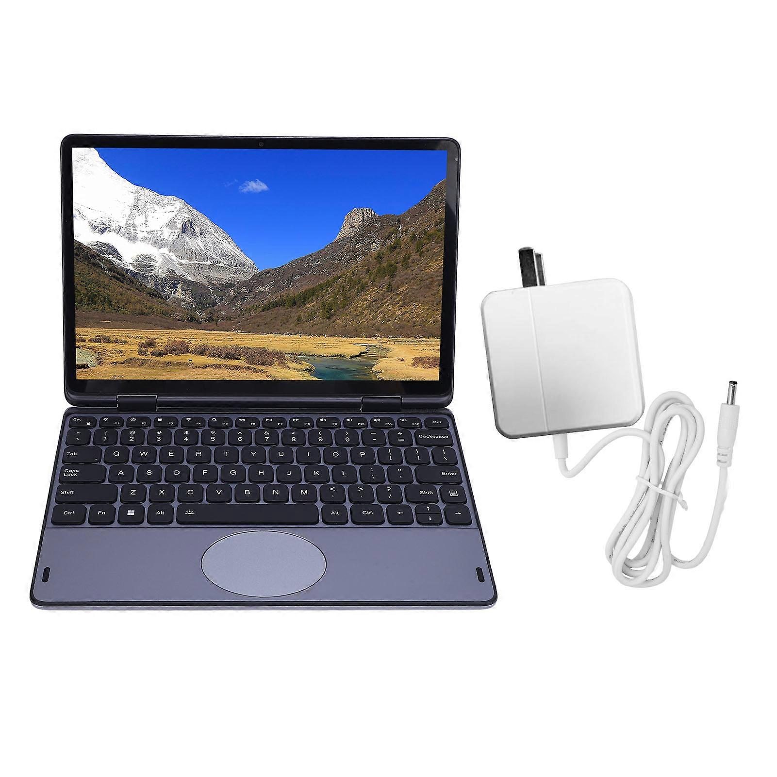 11 Inch Convertible Laptop 8GB DDR4 128GB SSD Touchscreen Lightweight Slim Grey US Plug