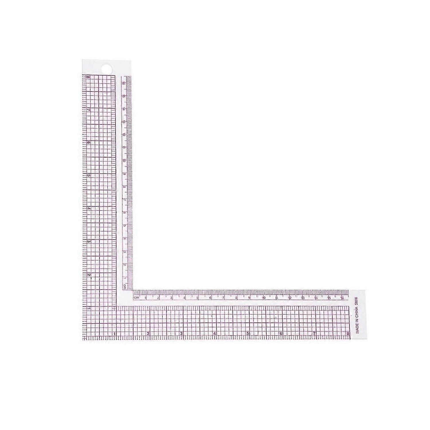 Sewing Measure Rulers 90-Degree L Shape Square Ruler Metric and Imperial Clothing Ruler Tailor Craft Tool
