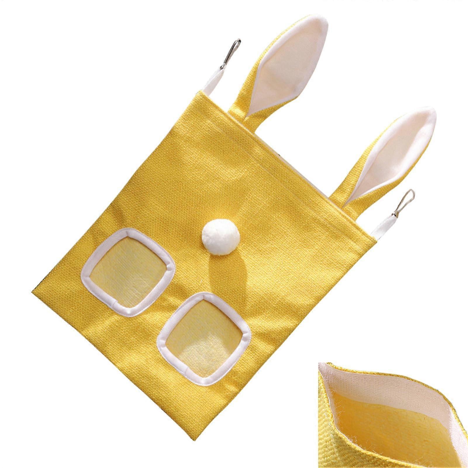 Hay Holder Hay Feeder Storage Bag With 2 Holes Large Capacity Chew Proof Cage Forage Dispenser Rabbits Hamsters