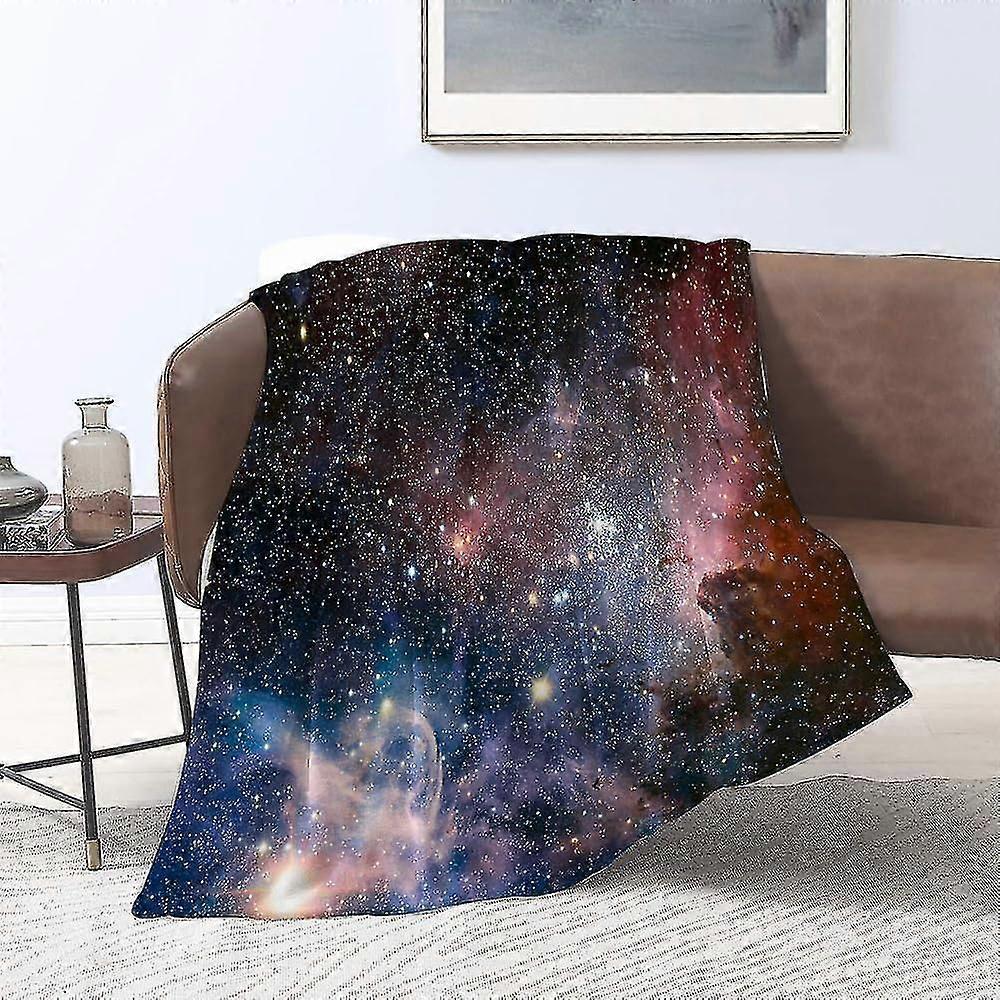 Blanket Flannel Blankets,stars Nebula Colorful Pattern In Space Galaxy Astronomic Magical Picture,throws For Sofa Fluffy Blanket Bed Throw F Bedroom,c