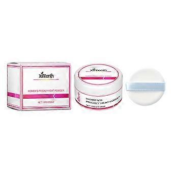 100g + Powder Puff (Ladies)  Skin  Talcum Powder Sweat-Absorbent Breathable Fresh Talcum Powder Sweat-Absorbent Breathable Comfort Mint