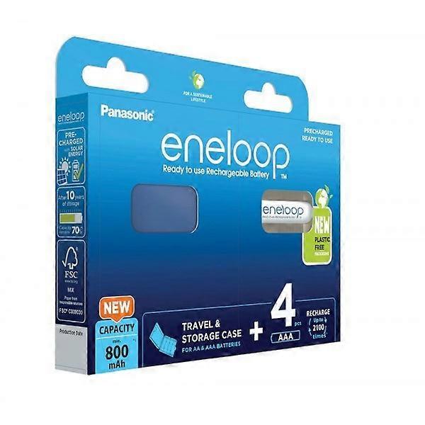 Rechargeable Batteries Panasonic Eneloop Aaa 800 Mah 4 Szt + Case (bk-4mcde/4cp+case)