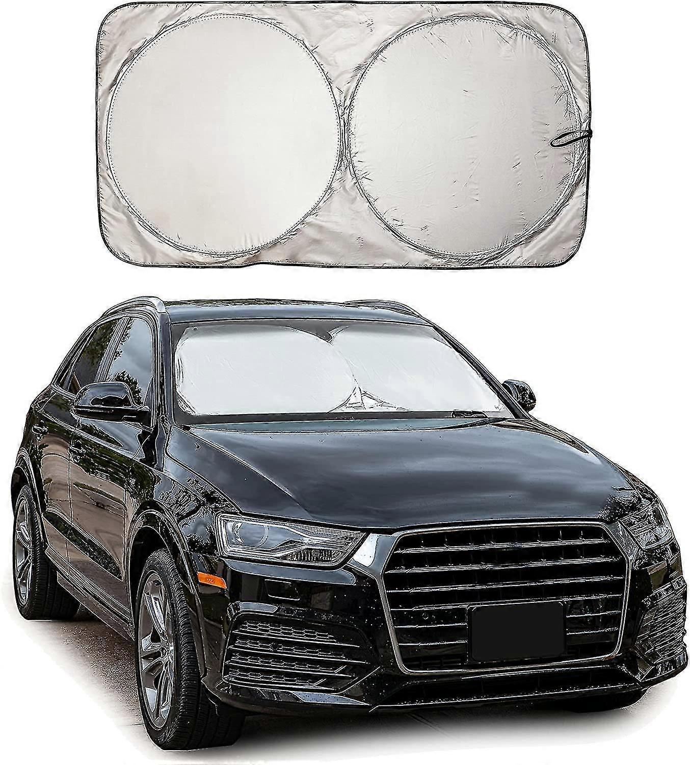 Car Windshield Sun Shade With Storage Pouch | Durable 240t Material