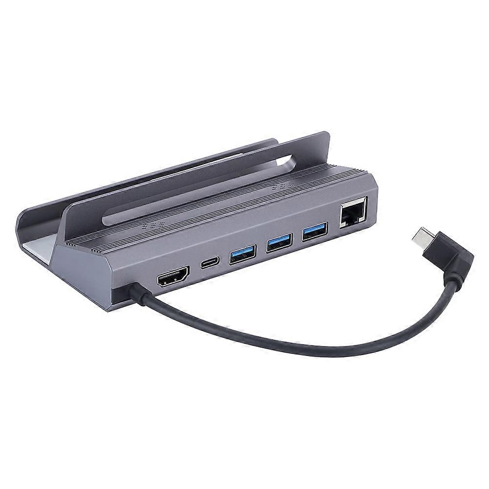 jixopn 6-in-1 Host Dock USB3.0 Expansion Dock Hub Type-C HDMI-compatible for Steam Deck