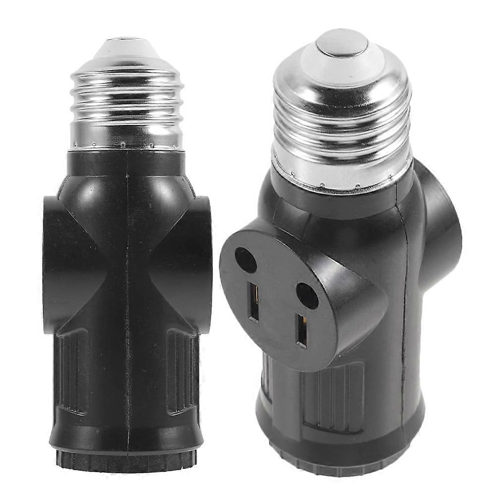 2 Pcs Lamp Adapter Light Bulb Light Socket Outlet Bulb Socket to Outlet Splitter Polarized Light Socket Adapter