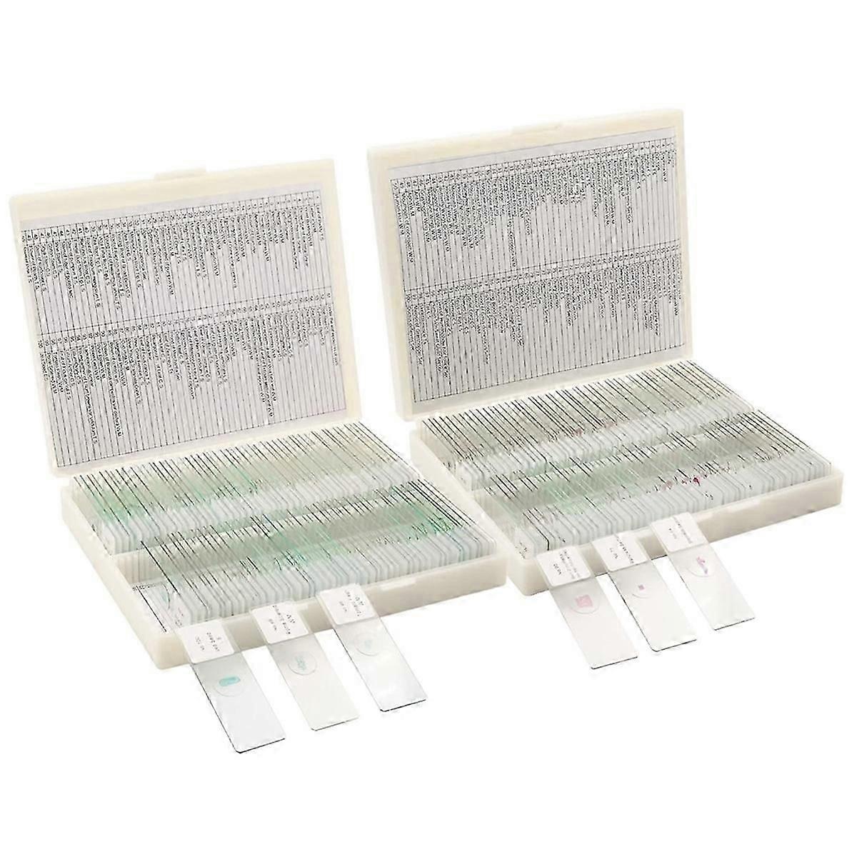 unique 200 Packs Microscope Slides, 100 Plants & 100 Animal Tissues