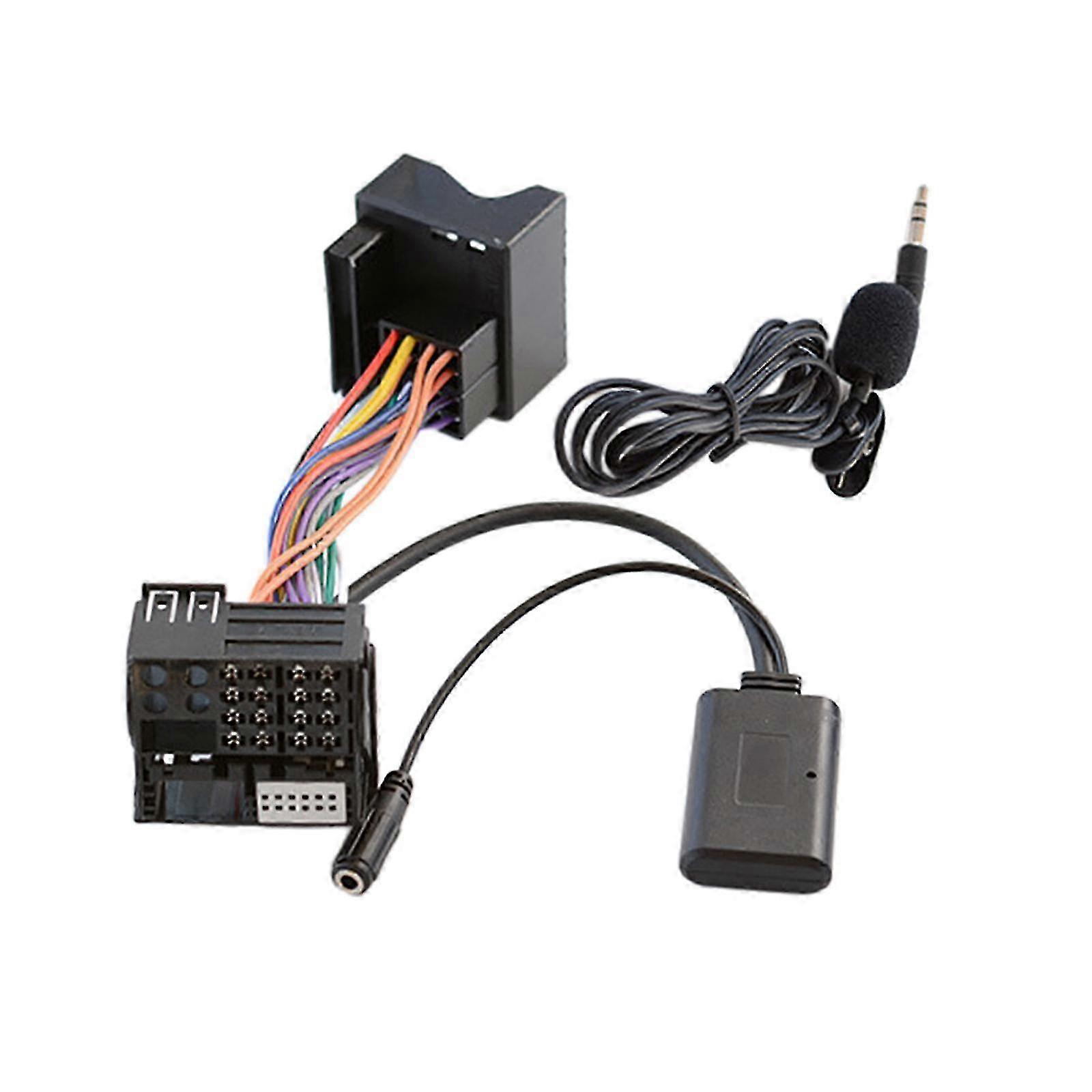 Car Bluetooth 5.0 AUX Audio Cable Adapter w/Microphone for BMW E60 E63 E64 E65 E66 E82 E87 E70 E90 E91 E92