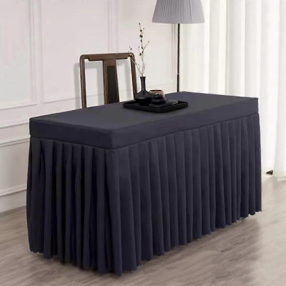 One-piece Table Skirting Rectangular Conference Table Cloth  Banquet Wedding Party