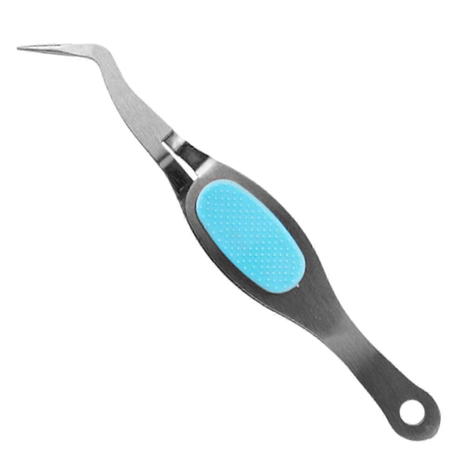 Stainless Steel Reverse Tweezer, Curved Pointed Tip Precision Craft Tweezer For Jewelry Beading Electronics Labs Work