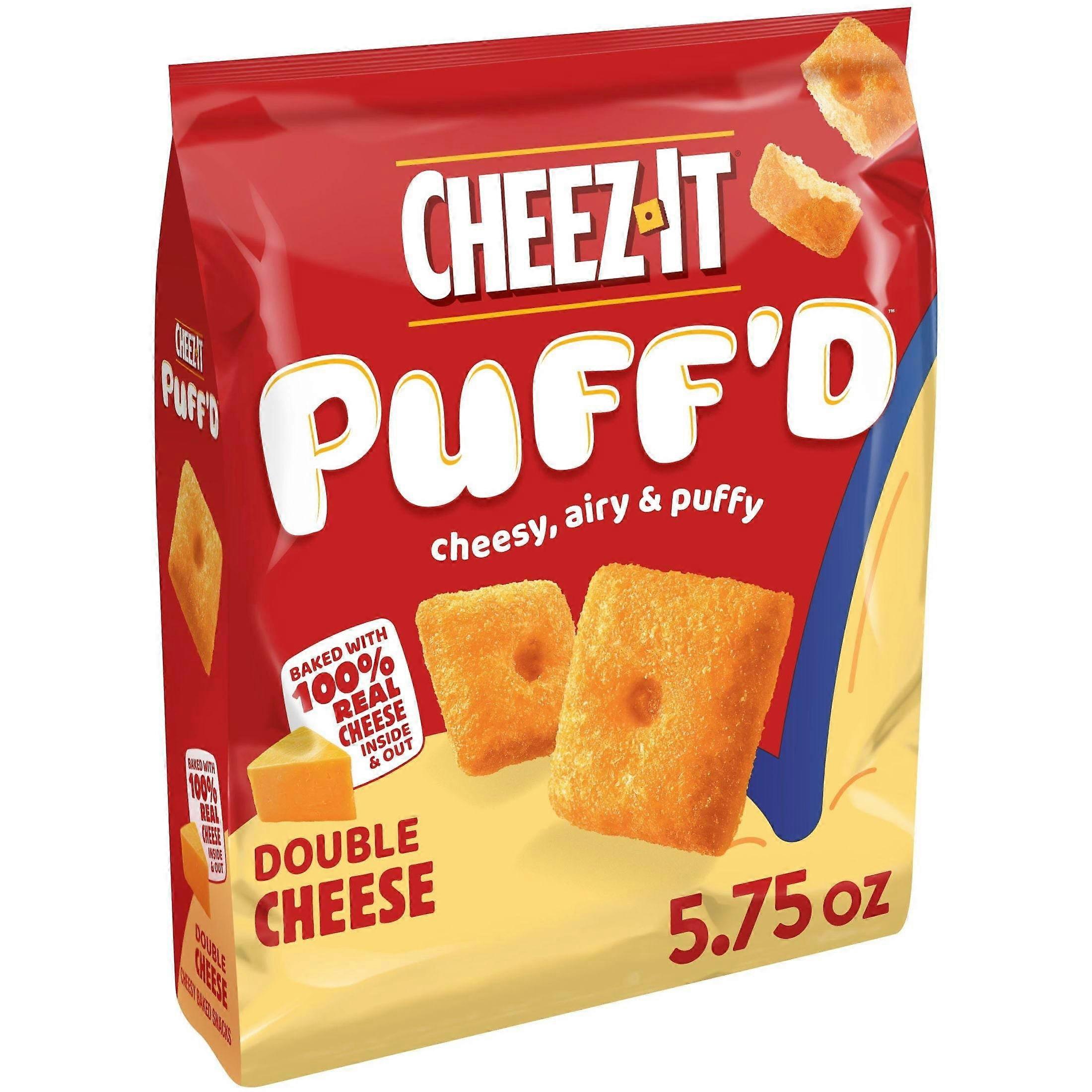 Cheez-it Puff'd Cheesy Baked Snacks Bag、ダブルチーズ、5.75オンス