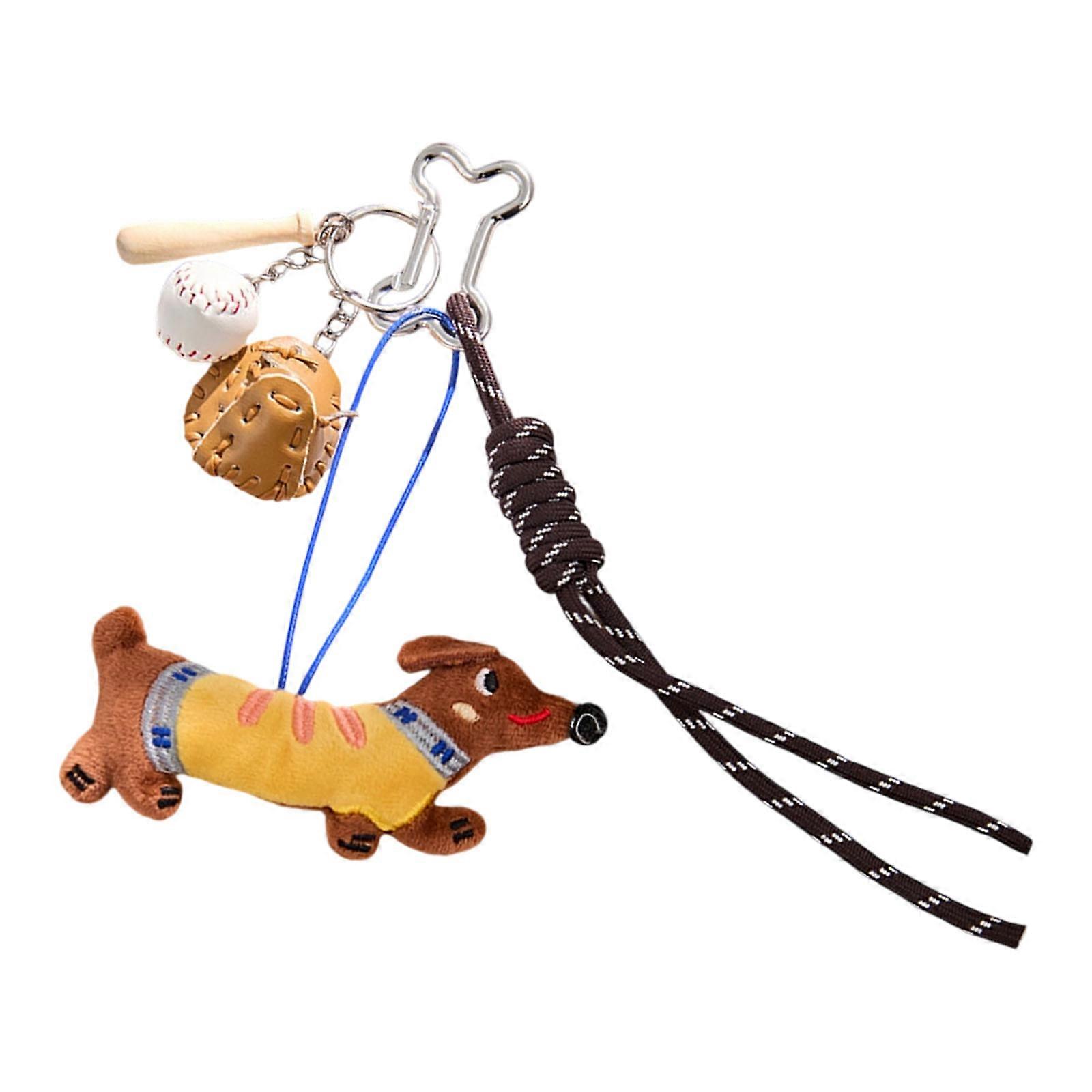 Fanciful Tiny Dog Keychain Addition Fleece Toy Encouraged Plan For Everyday Use Otherwise Gifting Multicolor