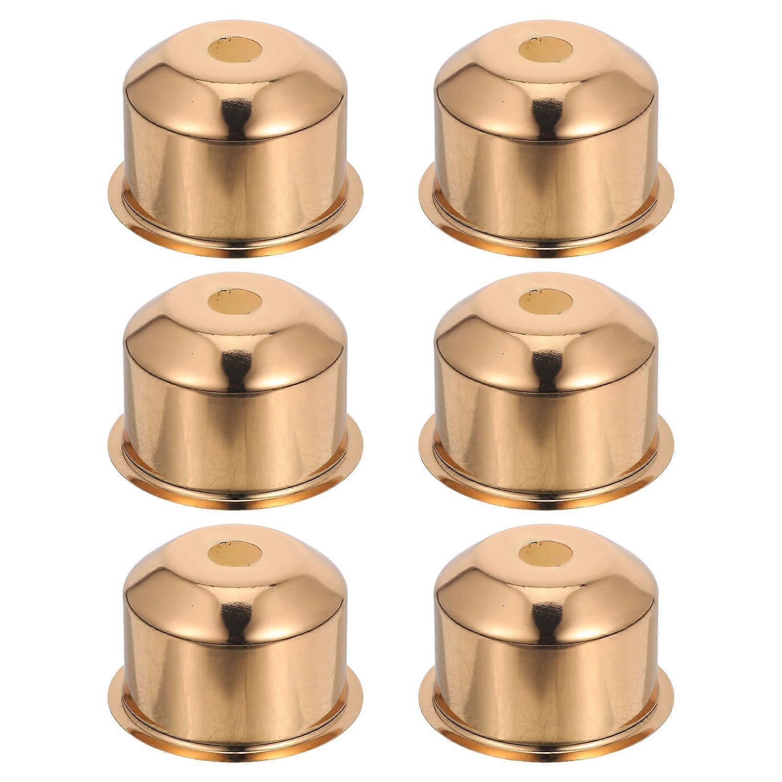 E27 Lamp Socket Lamp Socket Cup for Light 6Pcs Golden Iron Accessories