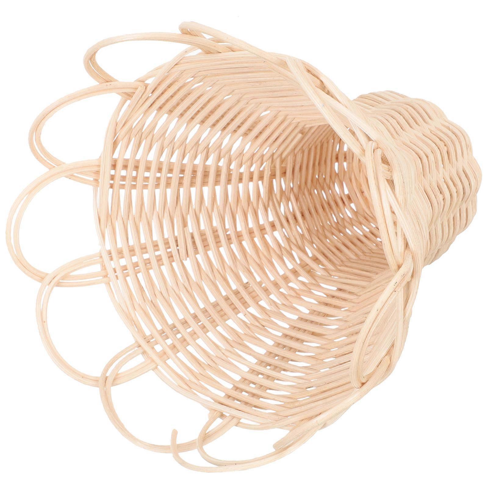 Rattan Woven Lampshade for Ceiling Lamp Beige Rustic Design Decor